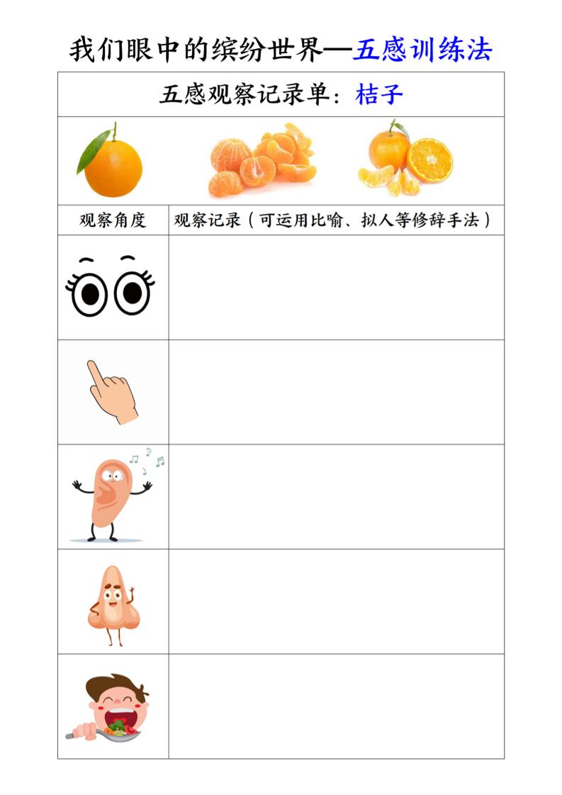 三年级上册语文-第五单元五感训练法 - 奥一学习网 WWW.AYW.CC