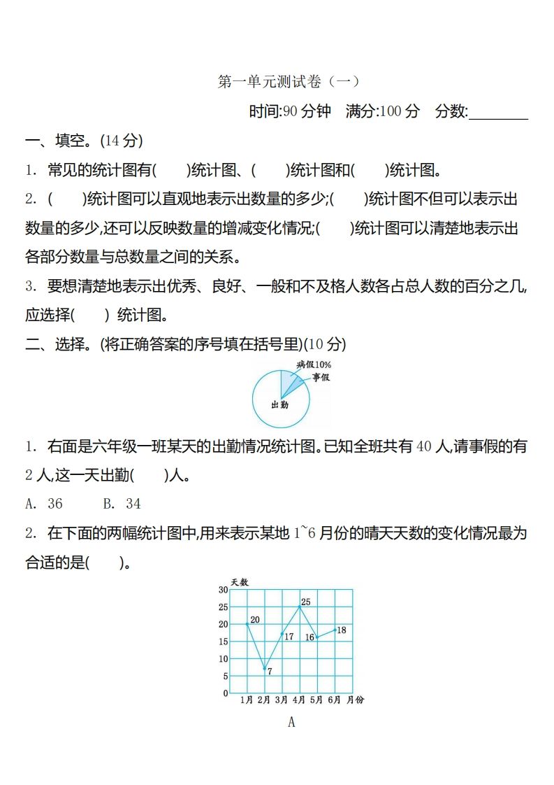 六年级下册苏教版数学第一单元测试卷-2 - 奥一学习网 WWW.AYW.CC